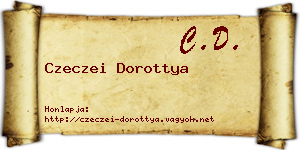 Czeczei Dorottya névjegykártya